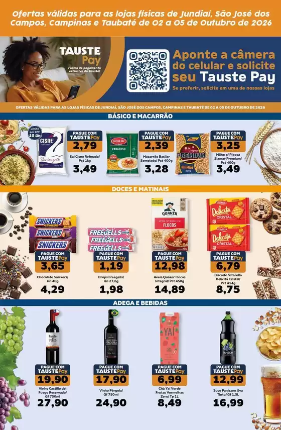 Catálogo Supermercados Tauste | Ofertas Tauste Pay JUN SJC CAM e TAU | 2026-10-02T00:00:00.000Z - 2026-10-05T00:00:00.000Z