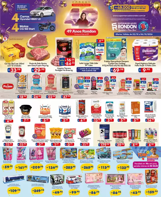 Catálogo Supermercados Rondon | Grandes descontos em produtos selecionados | 2026-10-02T00:00:00.000Z - 2026-10-06T00:00:00.000Z
