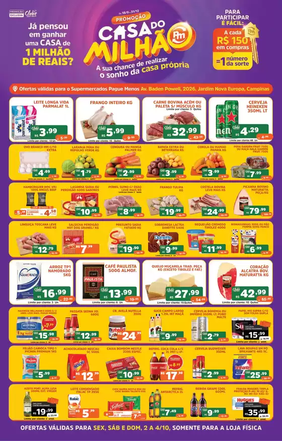 Catálogo Supermercados Pague Menos | Ofertas pague menos fds 2 a 4 out loja 26 | 2026-09-18T00:00:00.000Z - 2026-12-31T00:00:00.000Z