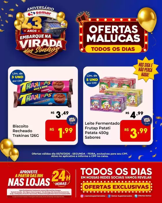 Catálogo Semar Supermercado | Encarte Semar Supermercados | 2026-10-05T00:00:00.000Z - 2026-10-05T00:00:00.000Z