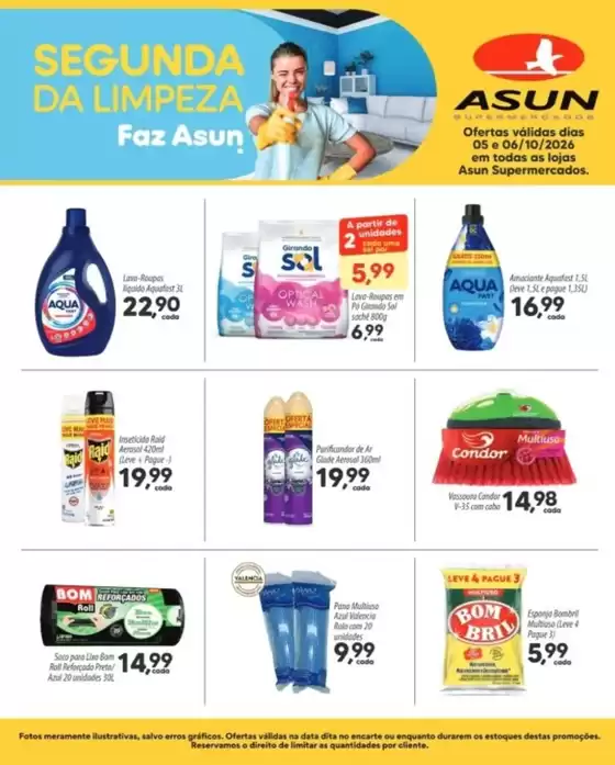 Catálogo Asun em Sete Lagoas | Segunda da Limpeza | 2026-10-05T00:00:00.000Z - 2026-10-06T00:00:00.000Z