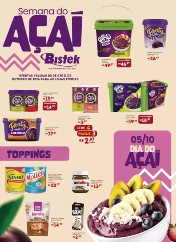 Catálogo Bistek Supermercados | Lâmina Semana do Açai | 2026-10-05T00:00:00.000Z - 2026-10-11T00:00:00.000Z