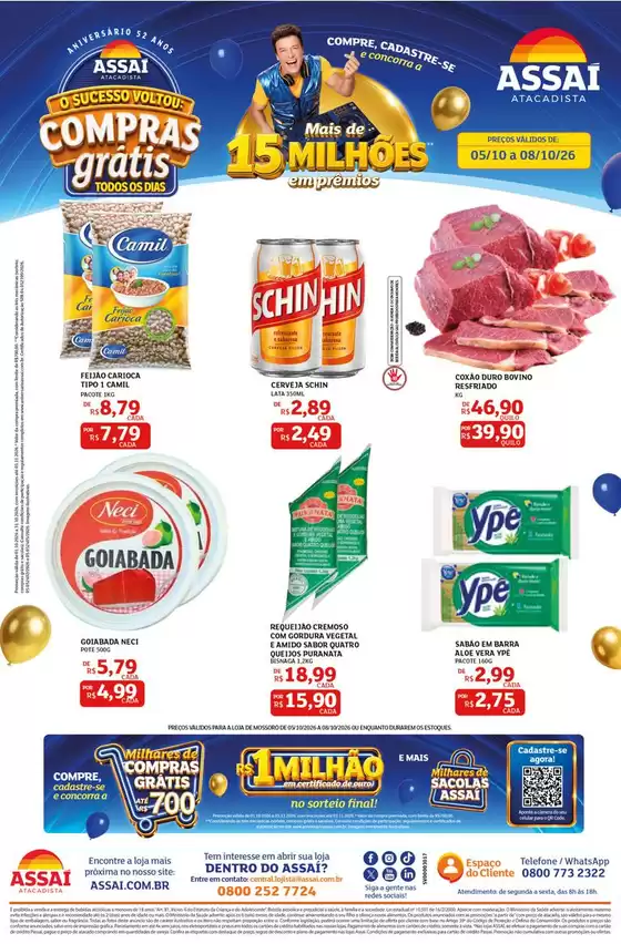Catálogo Assaí Atacadista em Goiânia | Encarte Assaí Atacadista 173320-633 | 2026-10-05T00:00:00.000Z - 2026-10-08T00:00:00.000Z