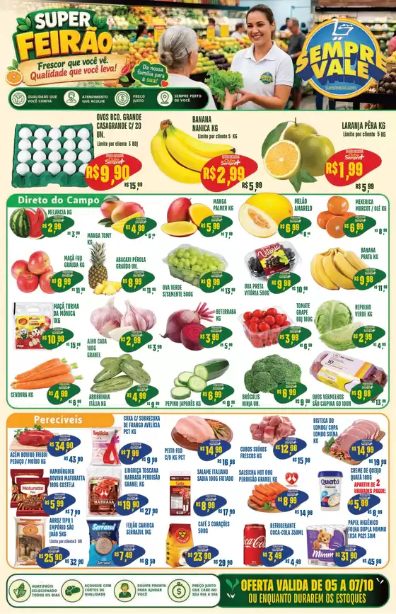 Catálogo Sempre Vale Supermercados | Encarte Sempre Vale Supermercados | 2026-10-05T00:00:00.000Z - 2026-10-07T00:00:00.000Z