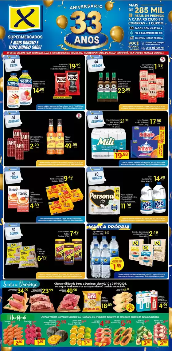 Catálogo X Supermercados | Ofertas para caçadores de pechinchas | 2026-10-02T00:00:00.000Z - 2026-10-08T00:00:00.000Z