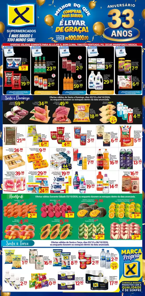 Catálogo X Supermercados | Ofertas especiais atraentes para todos | 2026-10-02T00:00:00.000Z - 2026-10-06T00:00:00.000Z