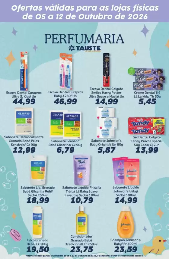 Catálogo Supermercados Tauste | Ofertas Tauste Especial Perfumaria | 2026-10-05T00:00:00.000Z - 2026-10-12T00:00:00.000Z