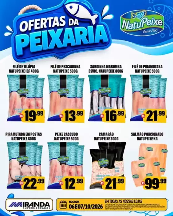 Catálogo Miranda Supermercados | OFERTAS DA PEIXARIA NO MIRANDA! | 2026-10-06T00:00:00.000Z - 2026-10-07T00:00:00.000Z