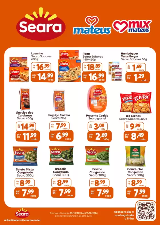 Catálogo Supermercados Mateus | Seara | 2026-10-04T00:00:00.000Z - 2026-10-11T00:00:00.000Z