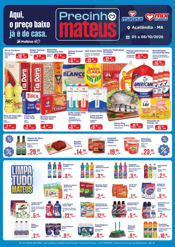 Catálogo Supermercados Mateus | Precinho Mateus | 2026-10-04T00:00:00.000Z - 2026-10-08T00:00:00.000Z