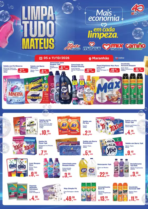 Catálogo Supermercados Mateus | Festival de Limpeza | 2026-10-04T00:00:00.000Z - 2026-10-11T00:00:00.000Z