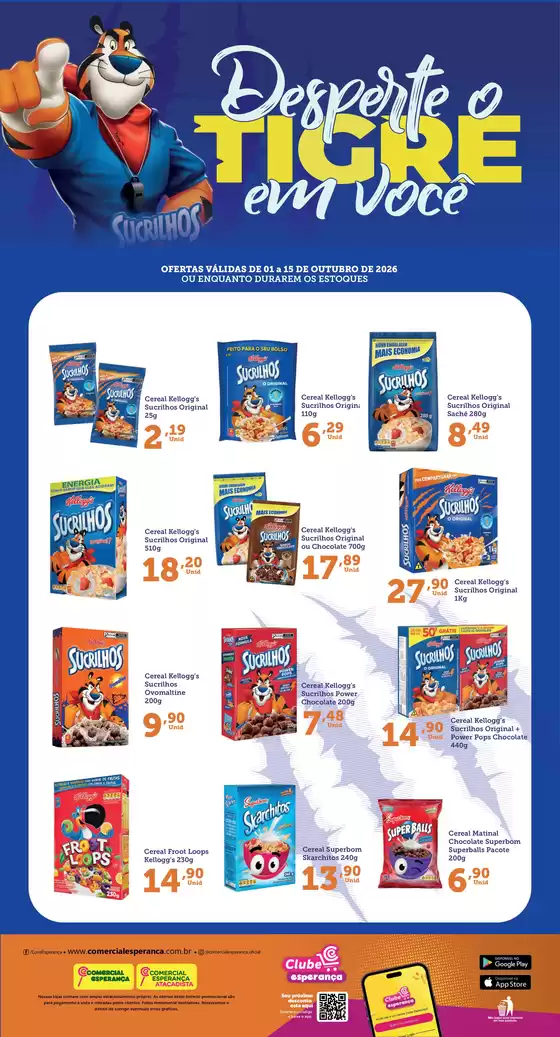 Catálogo Comercial Esperança | Cooperado Kelloggs 01 a 15.10 | 2026-10-01T00:00:00.000Z - 2026-10-15T00:00:00.000Z