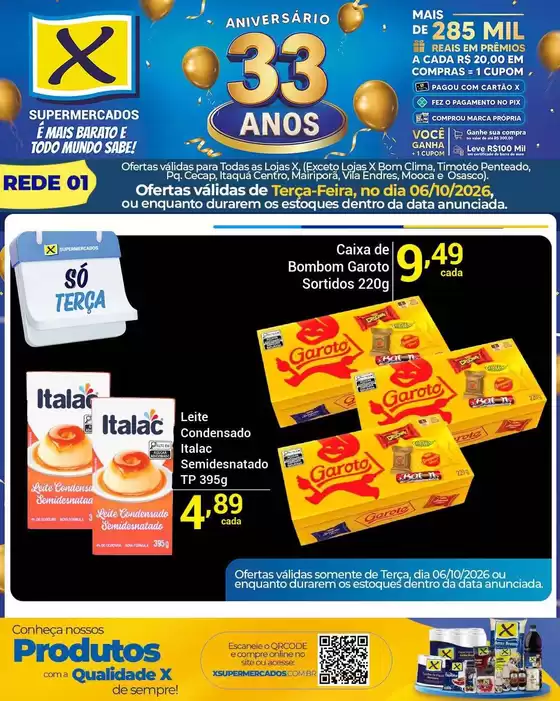 Catálogo X Supermercados | Nossas melhores pechinchas | 2026-10-06T00:00:00.000Z - 2026-10-06T00:00:00.000Z