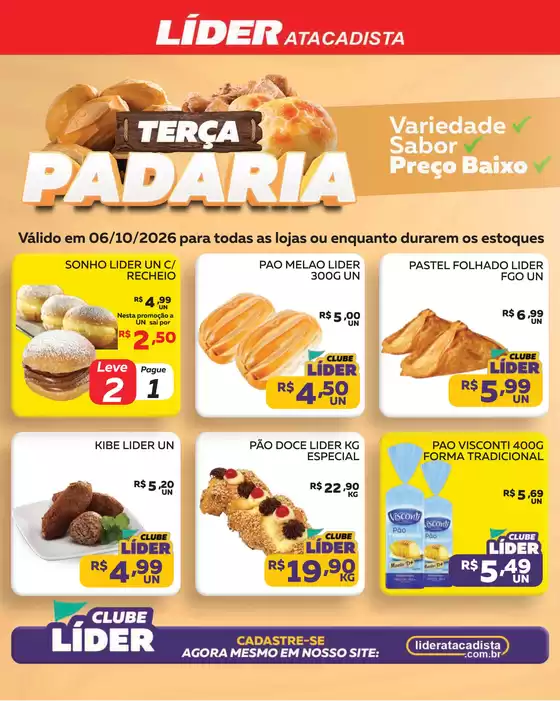 Catálogo Líder Atacadista em Butiá | Cópia encarte terça da padariaemercercearia | 2026-10-06T00:00:00.000Z - 2026-10-06T00:00:00.000Z
