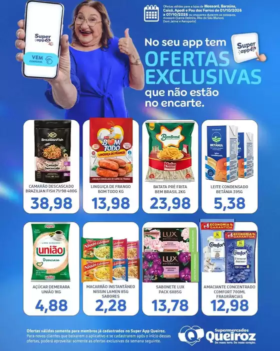 Catálogo Supermercados Queiroz | Ofertas exclusivas | 2026-10-01T00:00:00.000Z - 2026-10-07T00:00:00.000Z