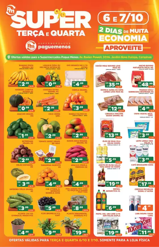 Catálogo Supermercados Pague Menos | Ofertas pague menos super terca e quarta 6 e 7 out loja26 | 2026-10-06T00:00:00.000Z - 2026-10-07T00:00:00.000Z