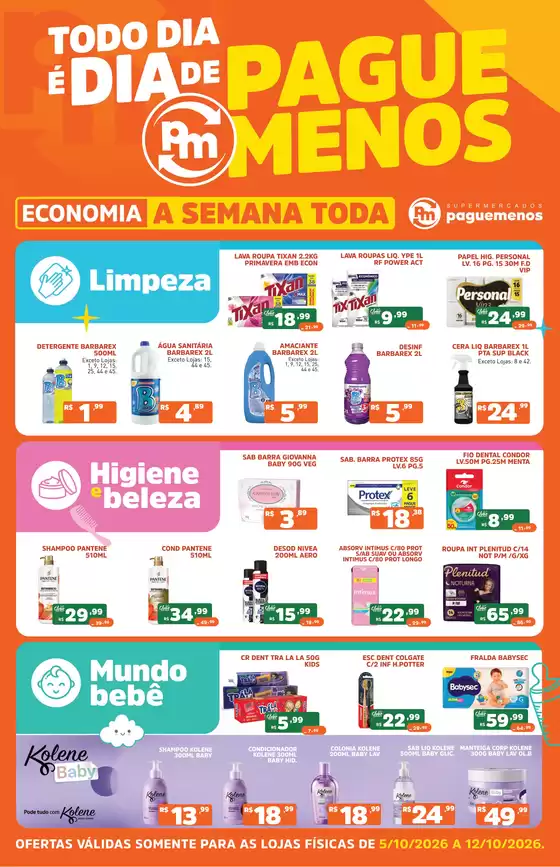 Catálogo Supermercados Pague Menos | Ofertas pague menos todo dia e dia de spm 5out a 12out | 2026-10-05T00:00:00.000Z - 2026-10-12T00:00:00.000Z