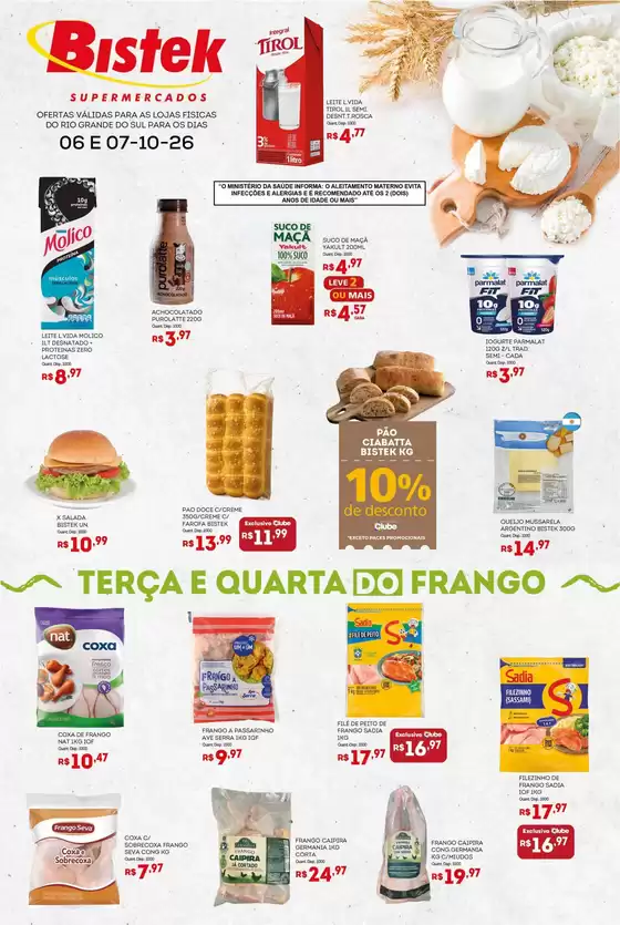 Catálogo Bistek Supermercados | Terça e Quarta da Feira dos Frios - RS | 2026-10-06T00:00:00.000Z - 2026-10-07T00:00:00.000Z
