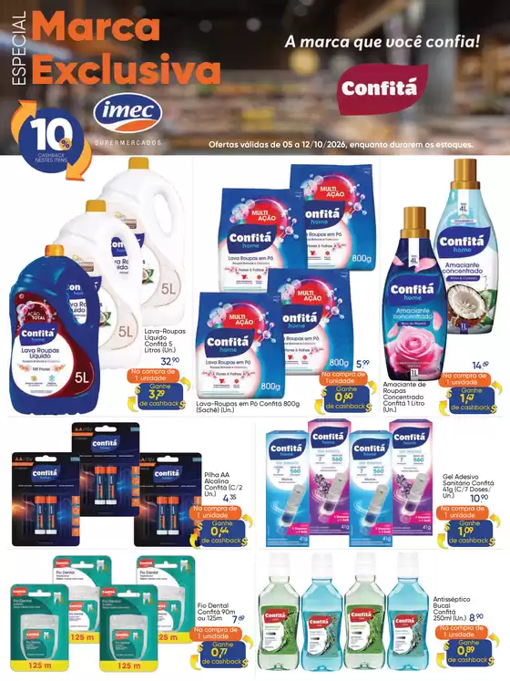 Catálogo Imec Supermercados | BAIXA 17243 IMEC Semana da Marca Propria Confita 05 a 121026 | 2026-10-06T00:00:00.000Z - 2026-10-12T00:00:00.000Z
