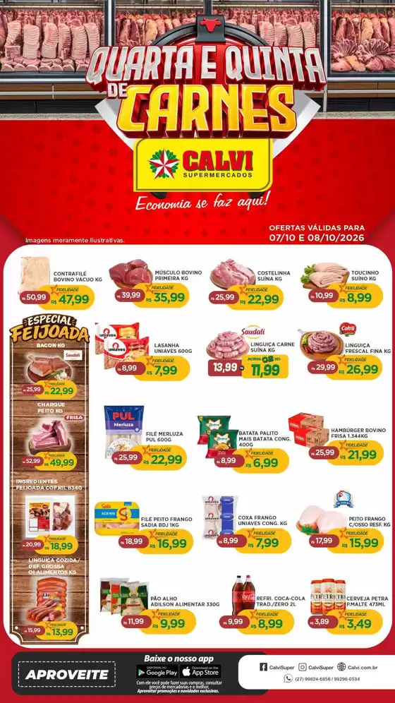 Catálogo Calvi Supermercados | Quarta e Quinta de Carnes | 2026-10-07T00:00:00.000Z - 2026-10-08T00:00:00.000Z