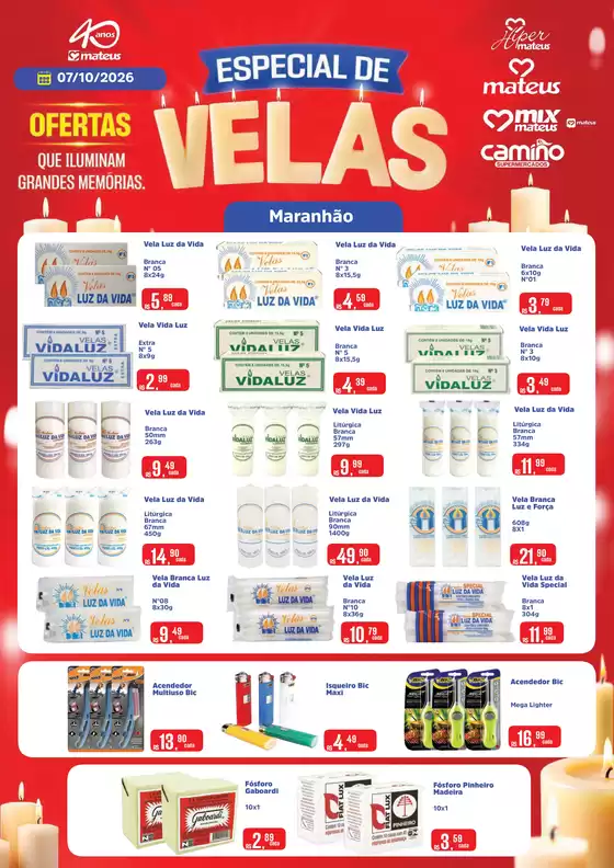 Catálogo Supermercados Mateus | Especial de Velas | 2026-10-05T00:00:00.000Z - 2026-10-07T00:00:00.000Z
