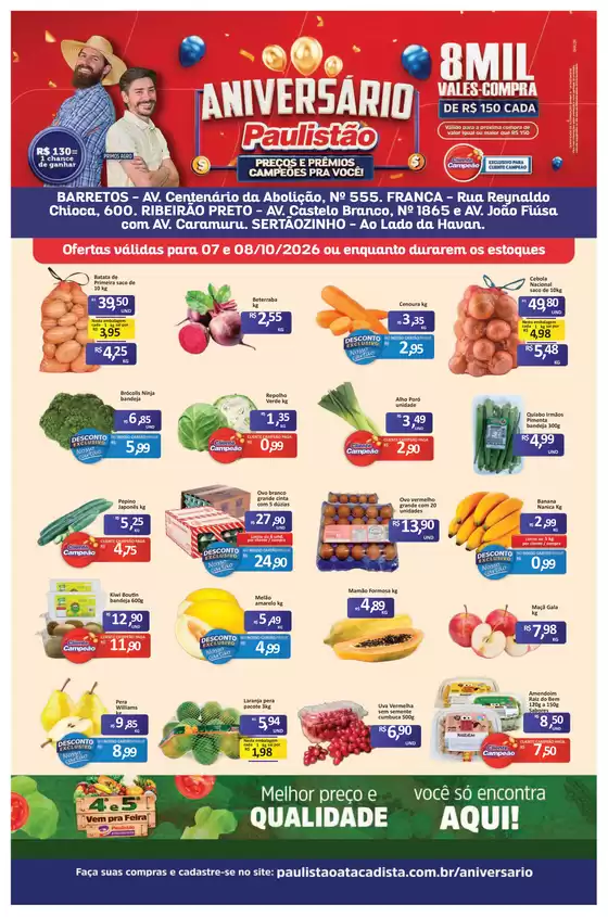 Catálogo Paulistão Atacadista | Encarte Paulistão Atacadista | 2026-10-07T00:00:00.000Z - 2026-10-08T00:00:00.000Z