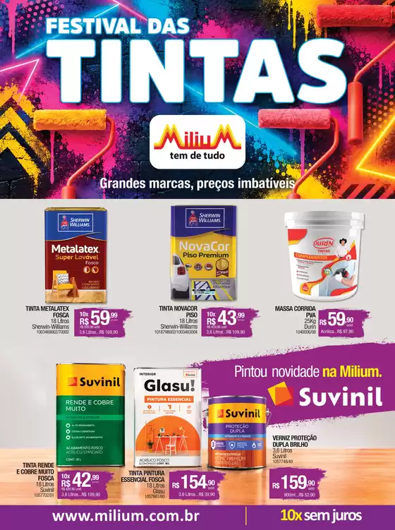 Catálogo Milium | Tabloide TINTAS MILIUM | 2026-10-07T00:00:00.000Z - 2026-10-22T00:00:00.000Z
