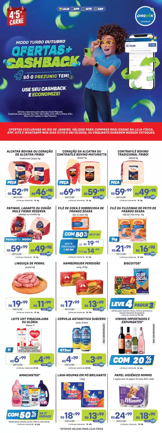 Catálogo Prezunic | 4 e 5 da carne | 2026-10-07T00:00:00.000Z - 2026-10-08T00:00:00.000Z