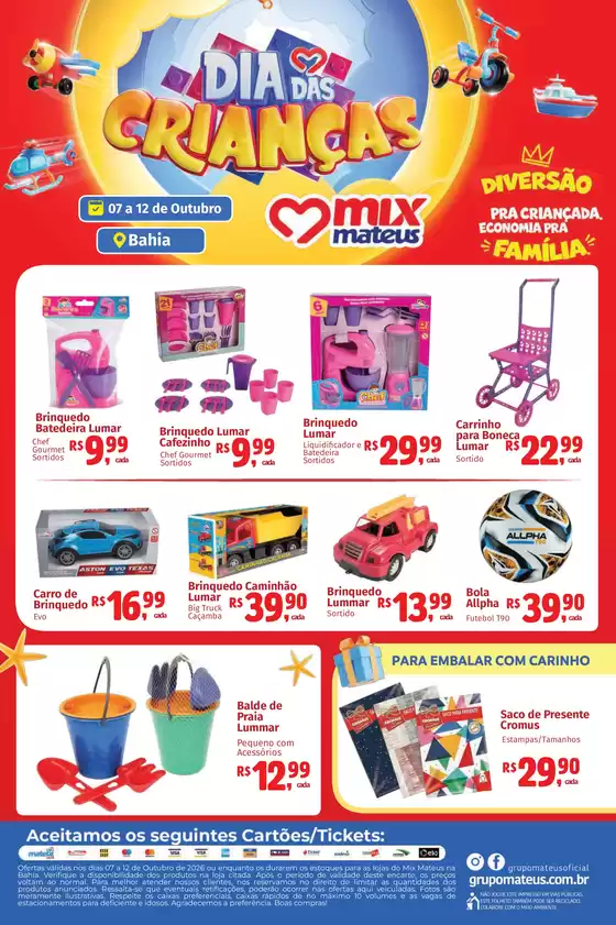 Catálogo Supermercados Mateus | Dia das Crianças | 2026-10-06T00:00:00.000Z - 2026-10-12T00:00:00.000Z