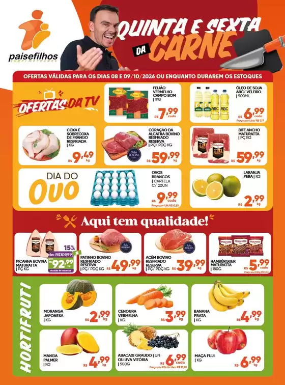 Catálogo Pais e Filhos Supermercados | Encarte Pais e Filhos Supermercados | 2026-10-08T00:00:00.000Z - 2026-10-09T00:00:00.000Z