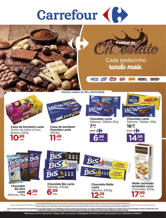 Catálogo Carrefour em Charqueada | REVISTA CHOCO SNACKS | 2026-10-08T00:00:00.000Z - 2026-10-18T00:00:00.000Z
