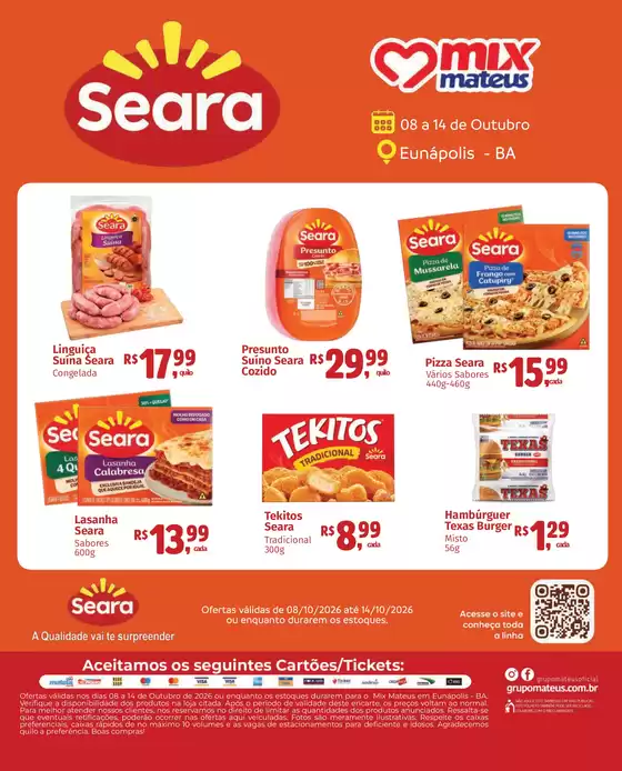 Catálogo Supermercados Mateus em Itabela | Seara | 2026-10-08T00:00:00.000Z - 2026-10-14T00:00:00.000Z