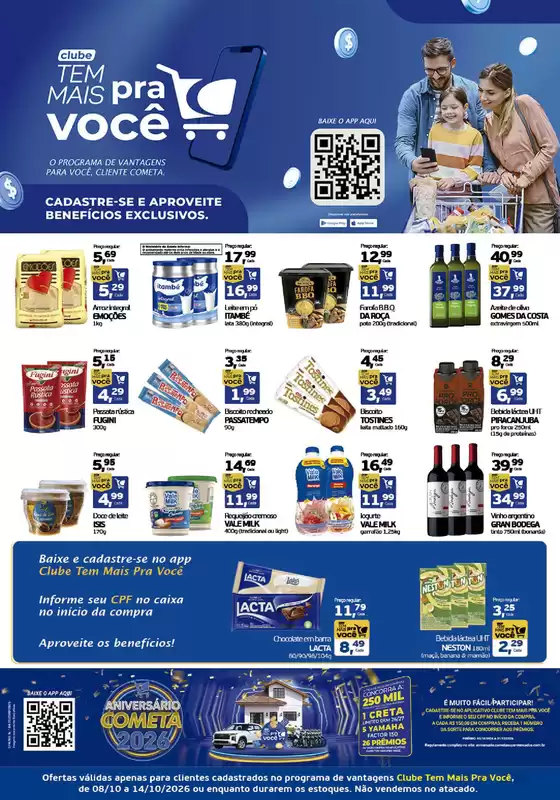 Catálogo Cometa Supermercados |  O clube tem mais para você. | 2026-10-09T00:00:00.000Z - 2026-10-14T00:00:00.000Z