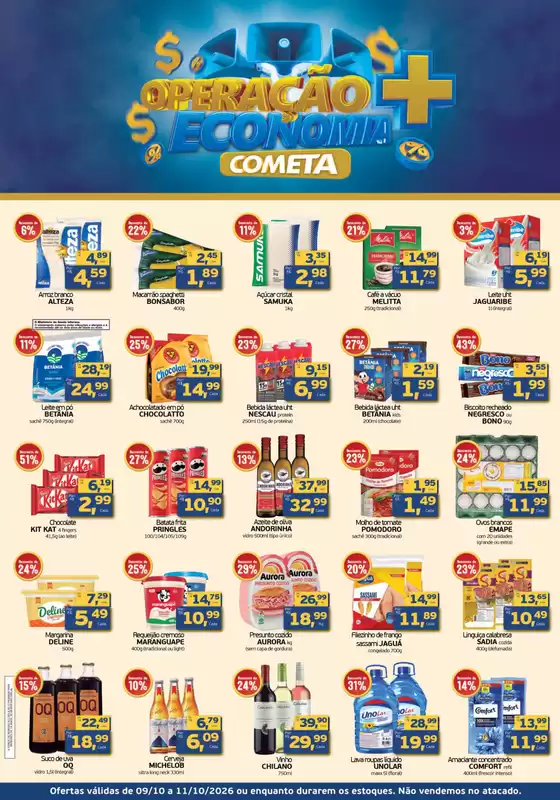 Catálogo Cometa Supermercados |  OPERAÇÃO MAIS ECONOMIA | 2026-10-09T00:00:00.000Z - 2026-10-11T00:00:00.000Z