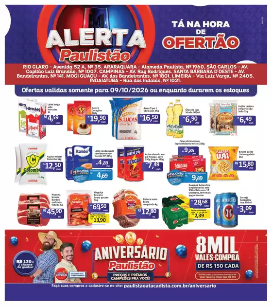 Catálogo Paulistão Atacadista | Ótima oferta para todos os clientes | 2026-10-09T00:00:00.000Z - 2026-10-09T00:00:00.000Z