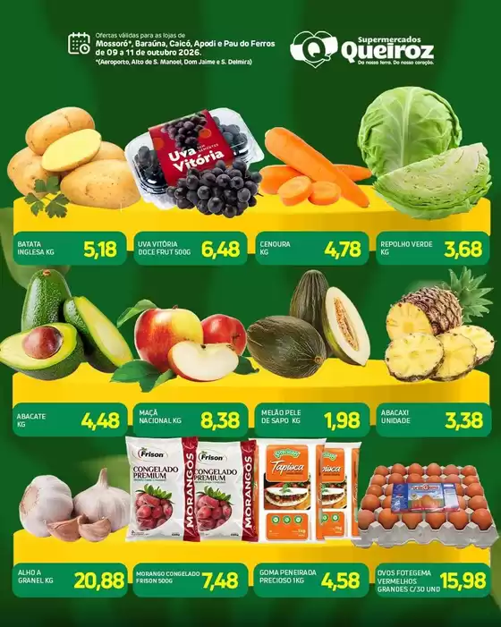 Catálogo Supermercados Queiroz | Encarte Supermercados Queiroz | 2026-10-09T00:00:00.000Z - 2026-10-11T00:00:00.000Z