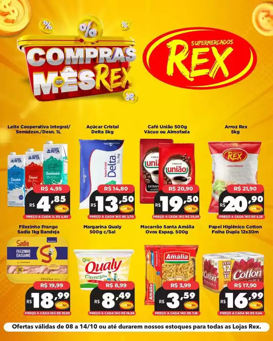 Catálogo Supermercados Rex | Ofertas especiais atraentes para todos | 2026-10-08T00:00:00.000Z - 2026-10-14T00:00:00.000Z