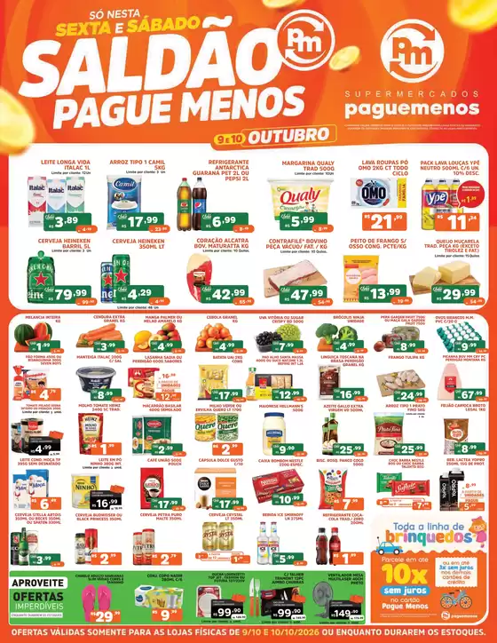 Catálogo Supermercados Pague Menos | Ofertas pague menos saldao 9 e 10 out | 2026-10-09T00:00:00.000Z - 2026-10-10T00:00:00.000Z