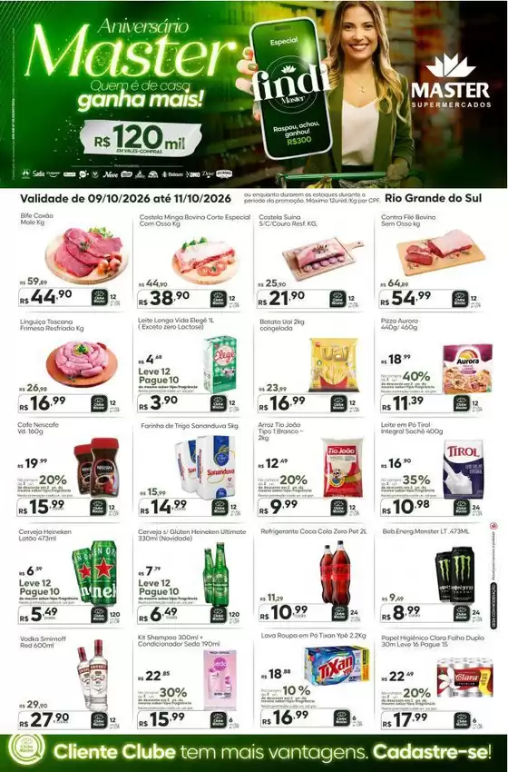 Catálogo Master Supermercados | Final de semana RS | 2026-10-09T00:00:00.000Z - 2026-10-11T00:00:00.000Z