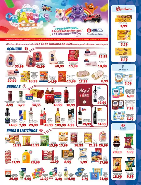 Catálogo Shibata Supermercados | Jornal de Ofertas Exceto Cruzeiro Itaqua Mogi César Poá e Guará | 2026-10-09T00:00:00.000Z - 2026-10-12T00:00:00.000Z