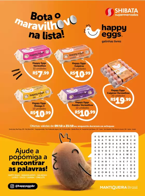 Catálogo Shibata Supermercados | Jornal de Ofertas Ovos Mantiqueira Consulte lojas | 2026-10-09T00:00:00.000Z - 2026-10-23T00:00:00.000Z