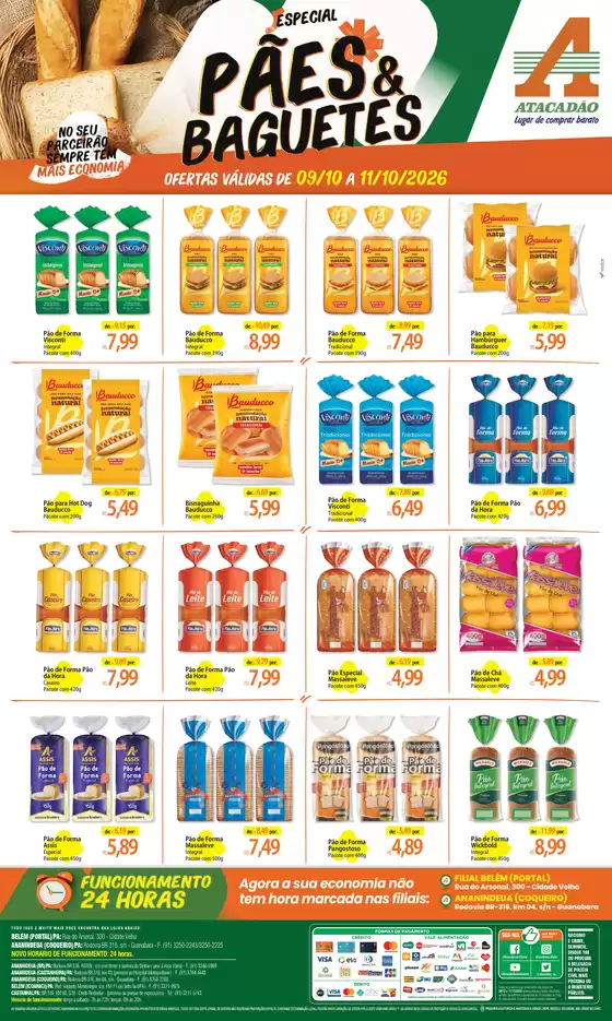 Catálogo Atacadão | Atacadão - Pães e Baguetes | 2026-10-09T00:00:00.000Z - 2026-10-11T00:00:00.000Z