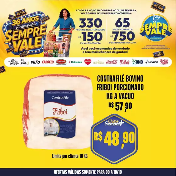 Catálogo Sempre Vale Supermercados em Bombinhas | Melhores ofertas para todos os caçadores de pechinchas | 2026-10-09T00:00:00.000Z - 2026-10-10T00:00:00.000Z