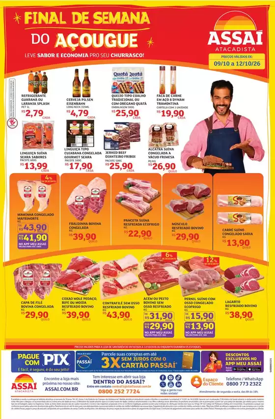 Catálogo Assaí Atacadista | Encarte Assaí Atacadista 173555-698 | 2026-10-09T00:00:00.000Z - 2026-10-12T00:00:00.000Z