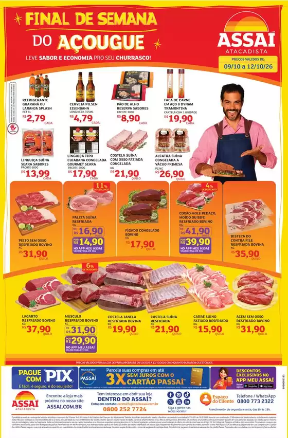 Catálogo Assaí Atacadista | Encarte Assaí Atacadista 173563-699 | 2026-10-09T00:00:00.000Z - 2026-10-12T00:00:00.000Z