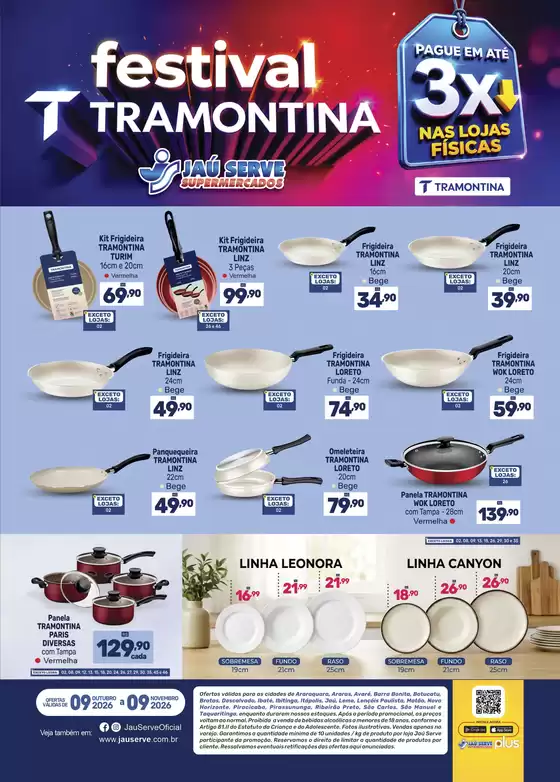 Catálogo Supermercados Jaù Serve | Festival Tramontina | 2026-10-09T00:00:00.000Z - 2026-11-09T00:00:00.000Z