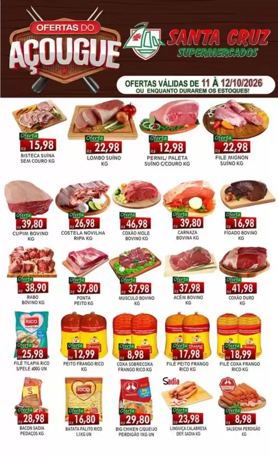 Catálogo Santa Cruz Supermercados |  Ofertas do Açougue Santa Cruz! | 2026-10-12T00:00:00.000Z - 2026-10-12T00:00:00.000Z