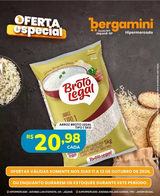 Catálogo Supermercado Bergamini | Encarte Supermercado Bergamini | 2026-10-11T00:00:00.000Z - 2026-10-13T00:00:00.000Z