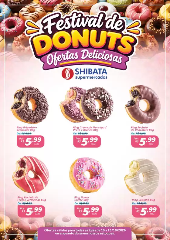 Catálogo Shibata Supermercados | Jornal de Ofertas Donuts | 2026-10-12T00:00:00.000Z - 2026-10-13T00:00:00.000Z
