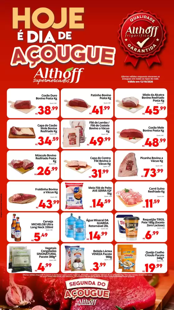 Catálogo Althoff Supermercados | Segunda do Açougue | 2026-10-12T00:00:00.000Z - 2026-10-12T00:00:00.000Z